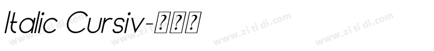 Italic Cursiv字体转换